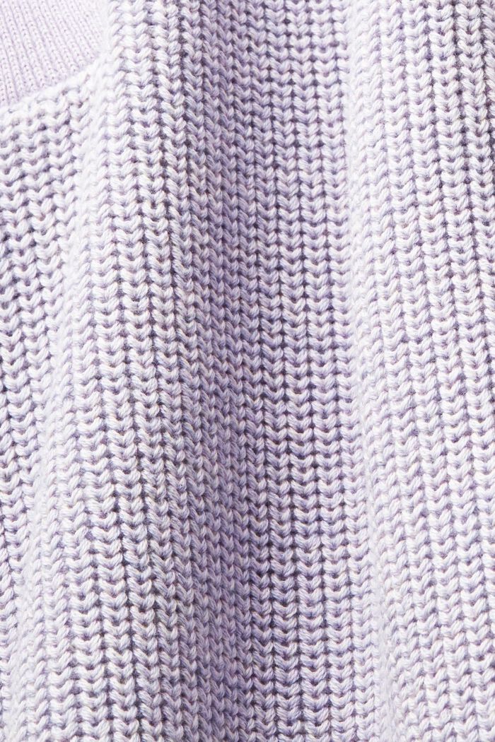 Jersey con textura y cremallera en el cuello, LAVENDER, detail image number 5