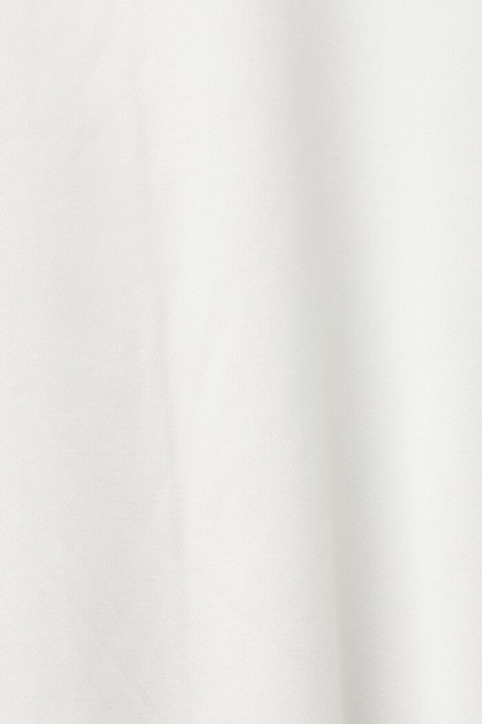 Blusa de manga larga en tejido satén, OFF WHITE, detail image number 5