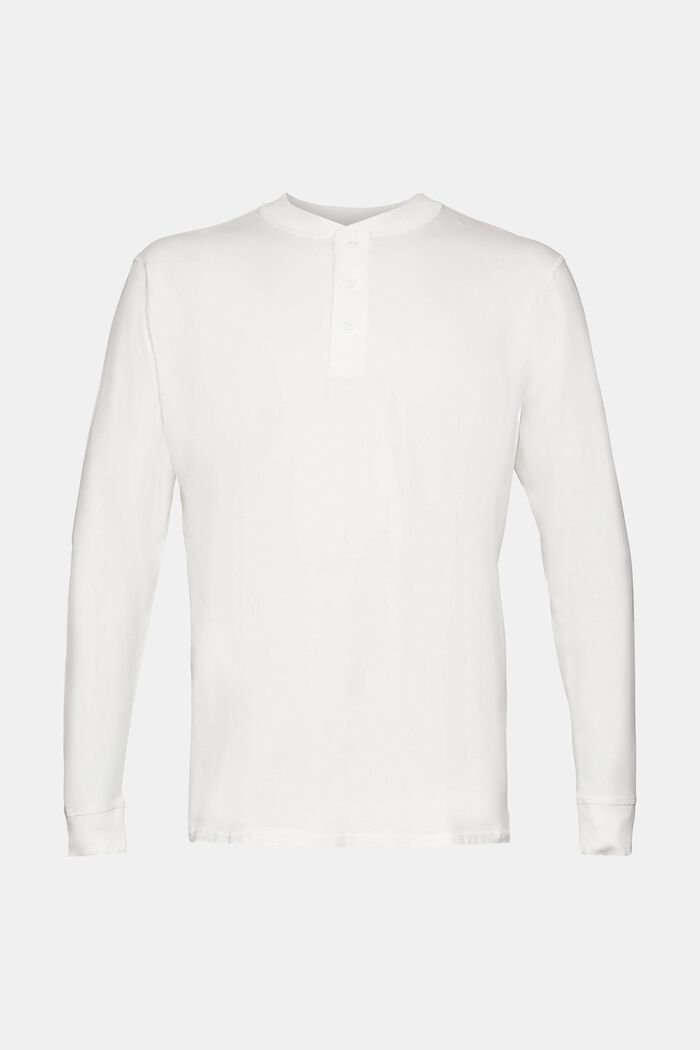 Camiseta de manga larga con botones, OFF WHITE, detail image number 7