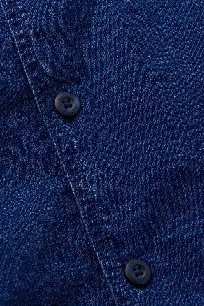 Camisa vaquera de manga corta, 100% algodón, BLUE DARK WASHED, detail image number 6