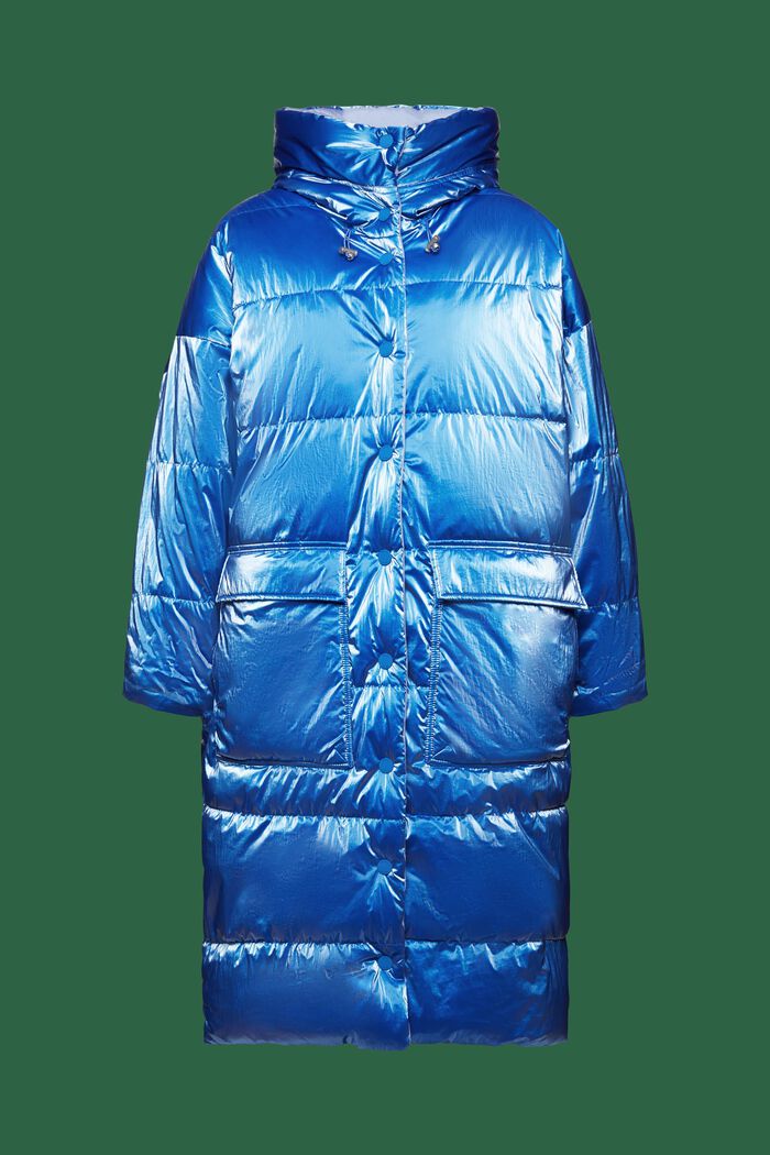 Abrigo acolchado largo reversible, BRIGHT BLUE, detail image number 7