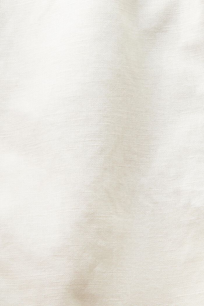 Bermudas de algodón y lino, OFF WHITE, detail image number 6
