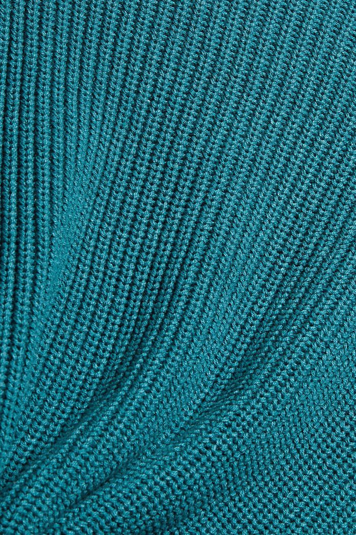 Jersey con mangas abullonadas, mezcla de algodón ecológico, EMERALD GREEN, detail image number 4