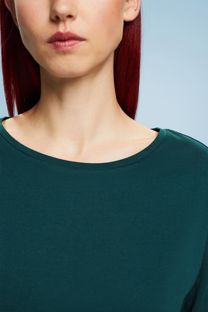 Camiseta con cuello redondo, EMERALD GREEN, detail image number 3