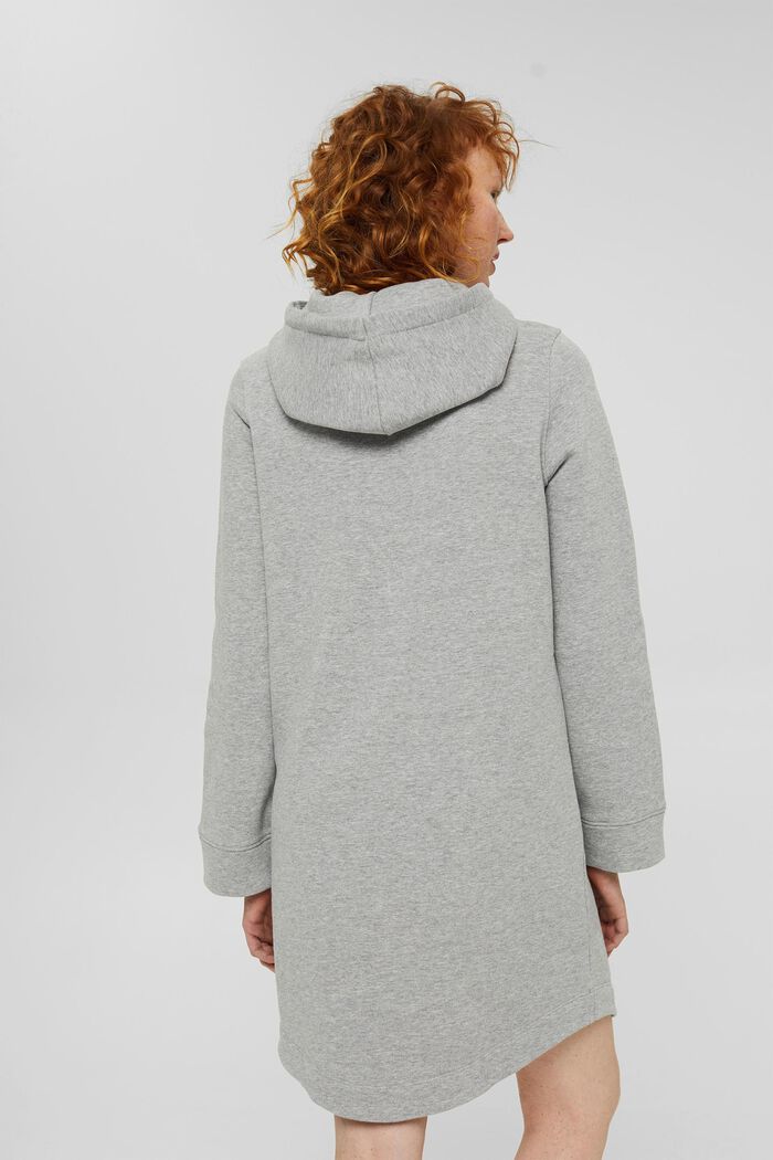 Vestido de felpa con capucha en mezcla de algodón ecológico, MEDIUM GREY, detail image number 2