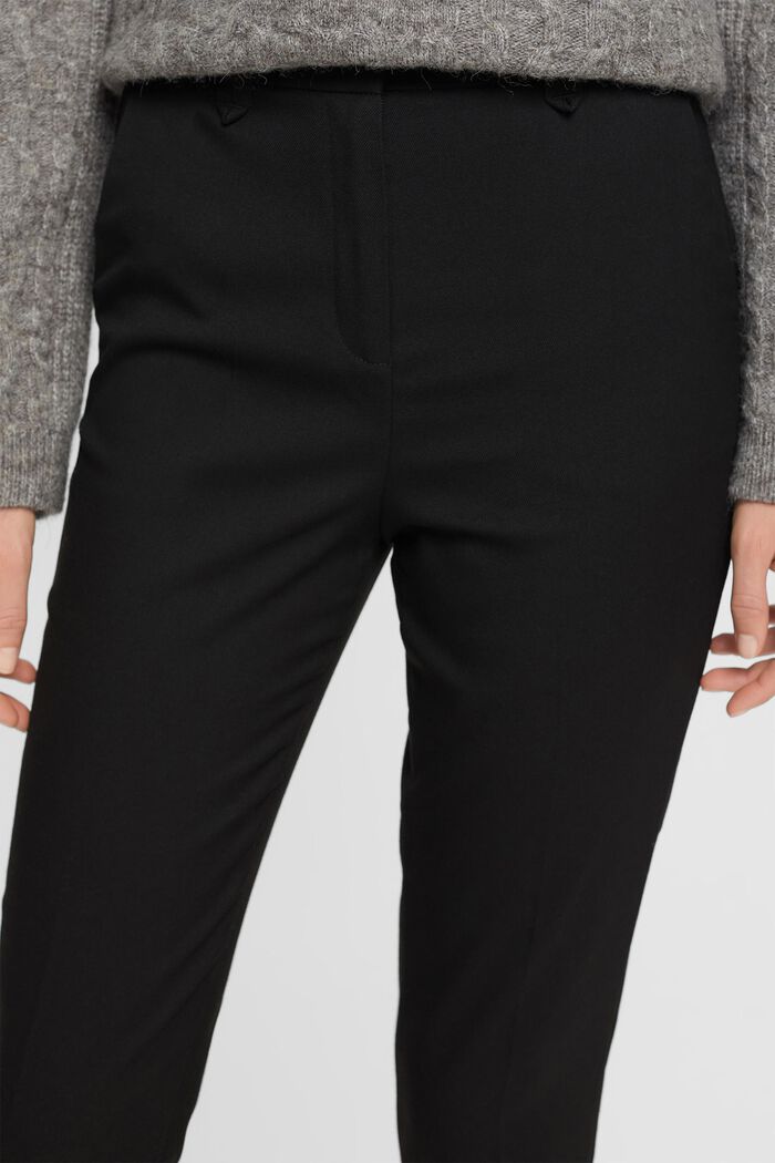 Pantalones de talle medio y pernera estrecha, BLACK, detail image number 2