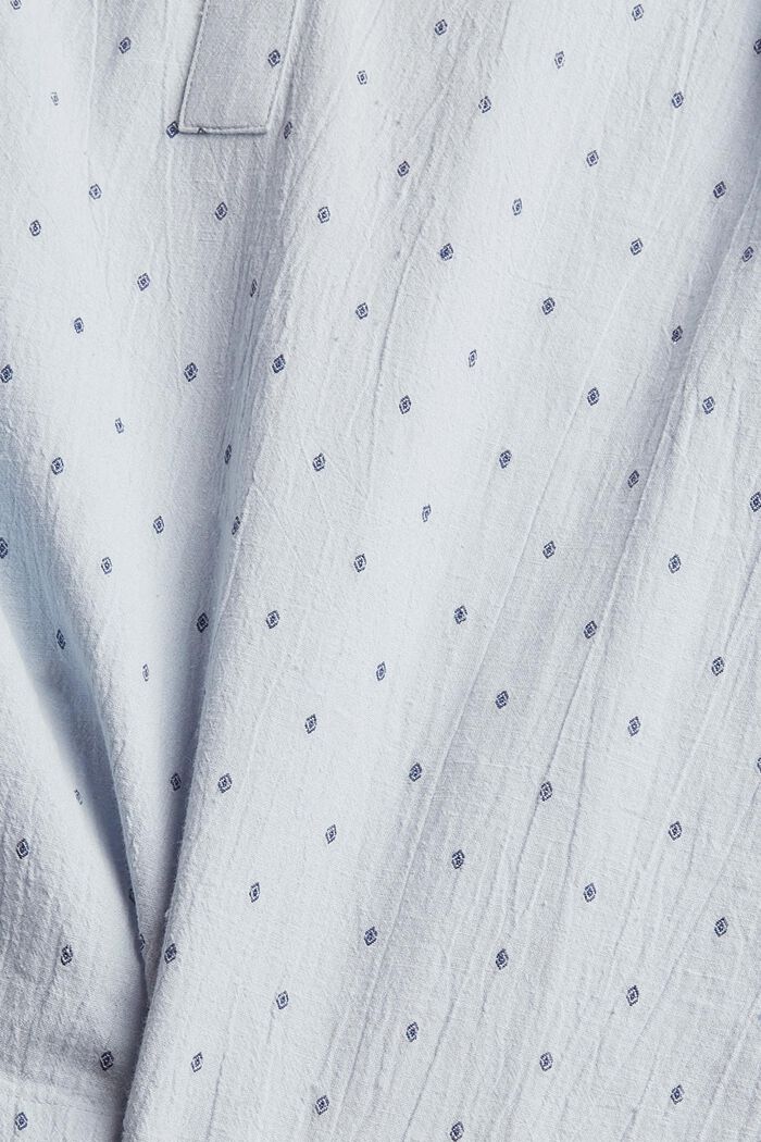 Blusa estampada con escote chilaba, LIGHT BLUE, detail image number 4