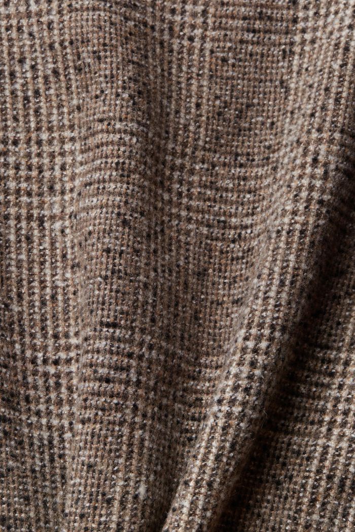 Minifalda con estampado de cuadros, BROWN, detail image number 6