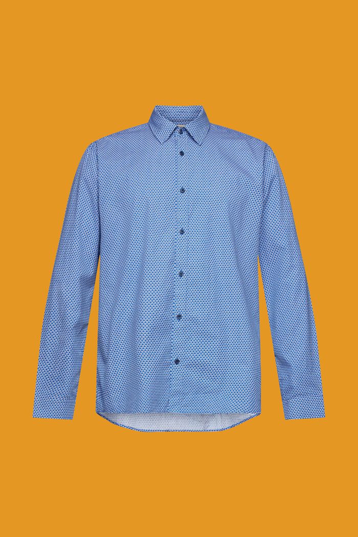 Camisa de corte ceñido con estampado allover, BLUE, detail image number 6