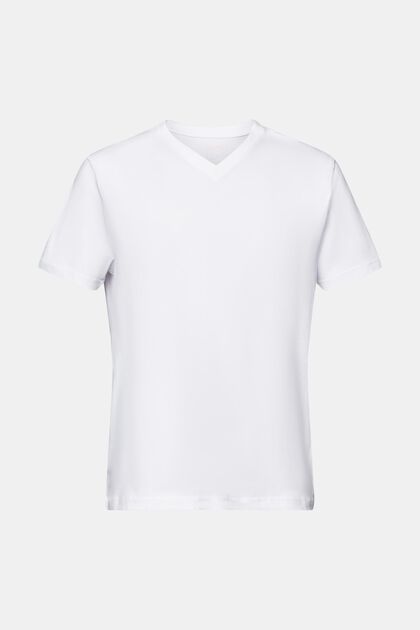 Camiseta en algodón ecológico y cuello enpico