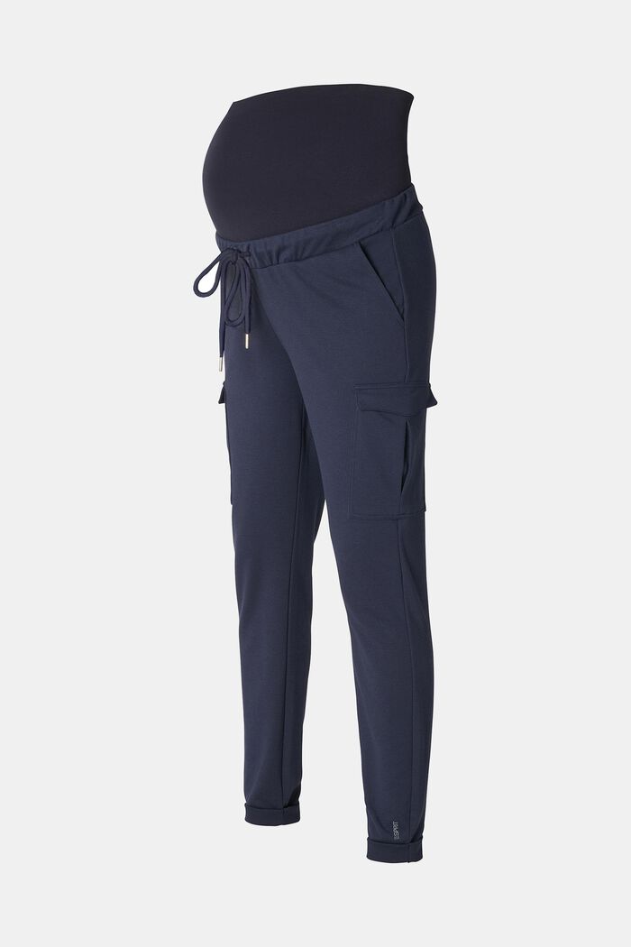 Pantalón deportivo estilo cargo premamá, NIGHT SKY BLUE, detail image number 4