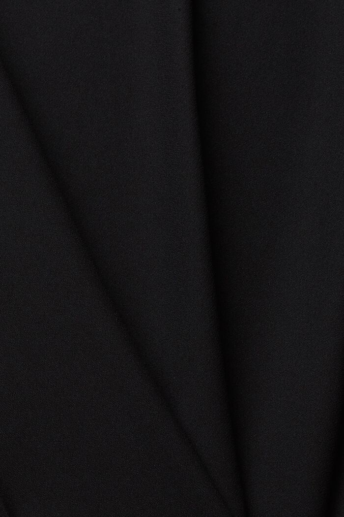 Blusa elástica con bordes abiertos, BLACK, detail image number 6