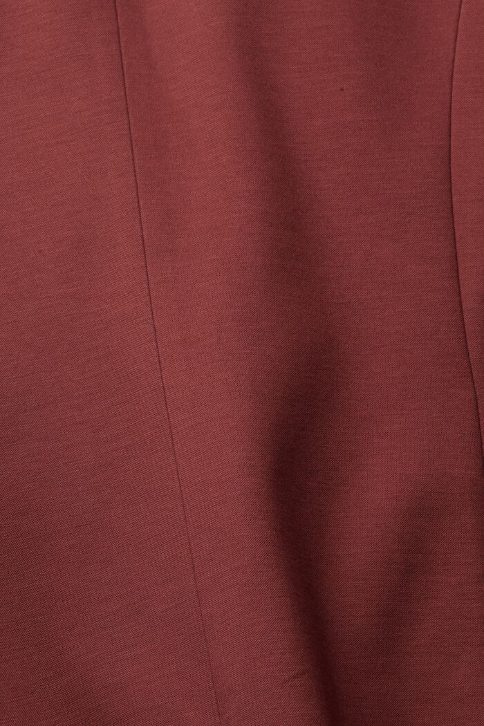 Blazer de un botón en tejido jersey, RUST BROWN, detail image number 7