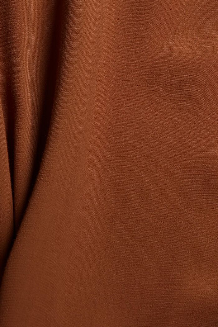 Blusa de corte amplio con mangas abullonadas, LENZING™ ECOVERO™, TOFFEE, detail image number 4