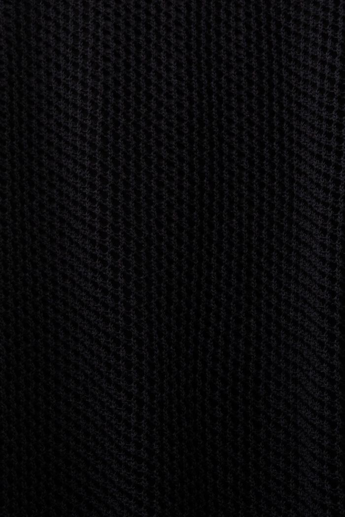 Jersey con cuello barco y logotipo de malla, BLACK, detail image number 5