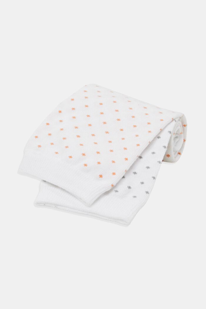 Pack de 2 calcetines de lunares, algodón ecológico, OFF WHITE, detail image number 1