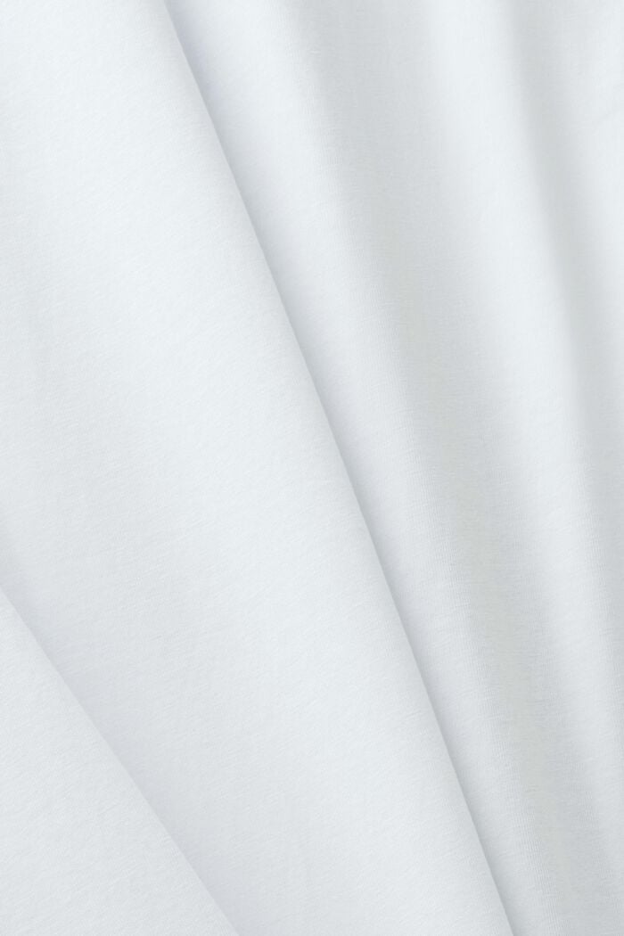 Camiseta de algodón con estampado frontal, WHITE, detail image number 5