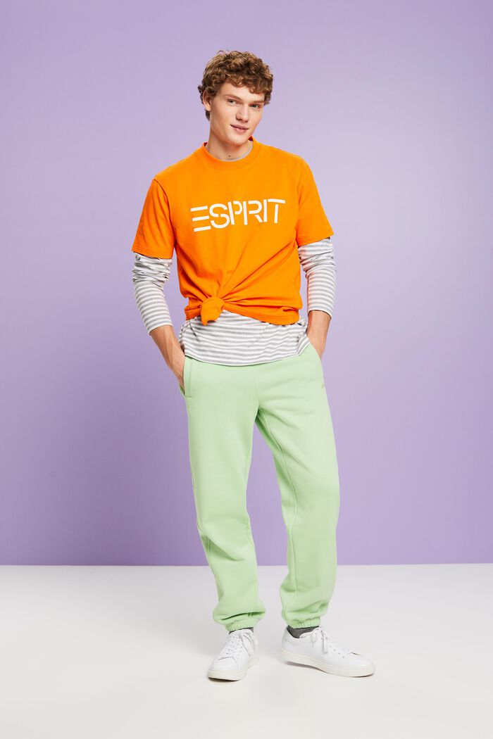 Camiseta unisex en jersey de algodón con logotipo, CORAL ORANGE, detail image number 1