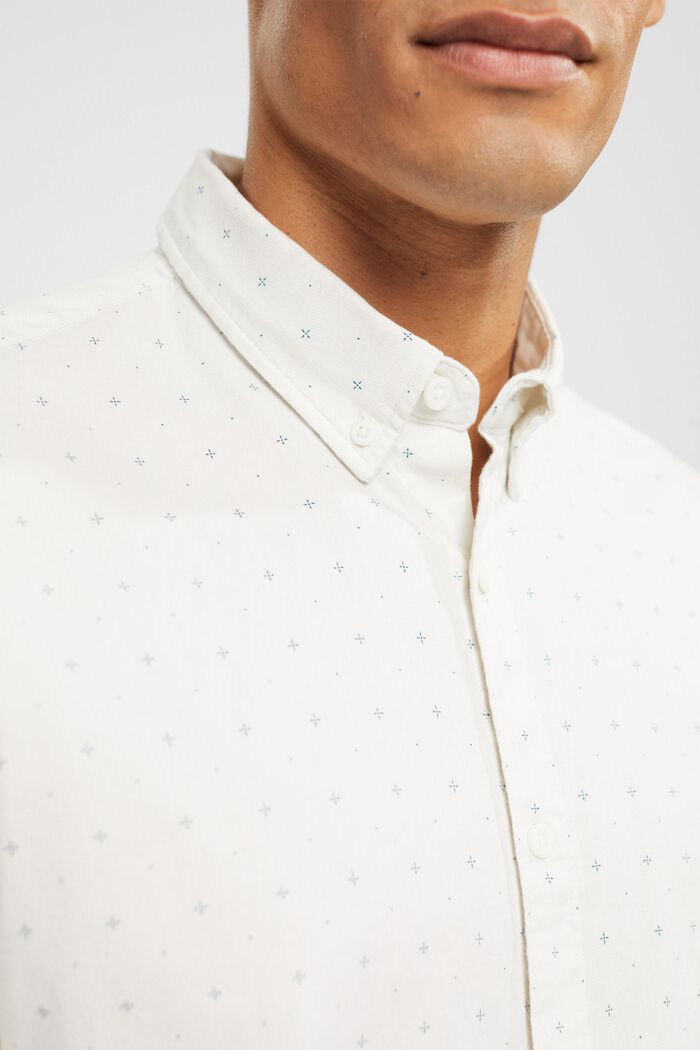 Camisa de botones con microestampado, OFF WHITE, detail image number 2