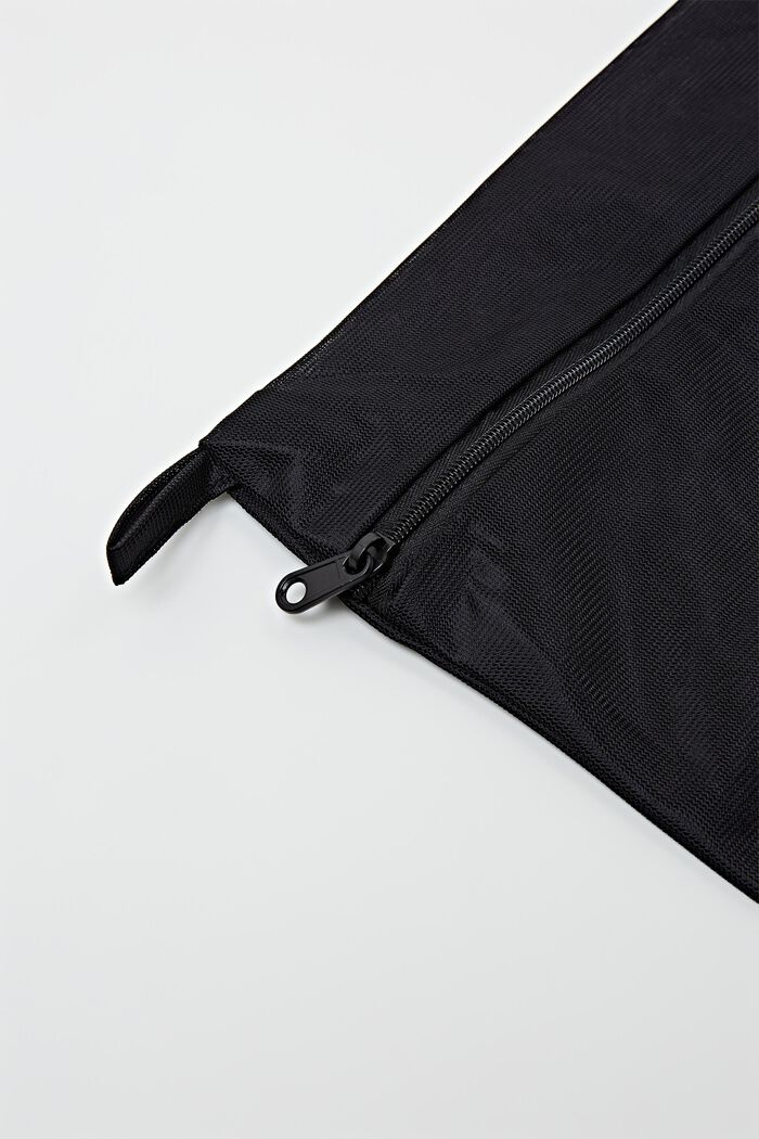 Bolsa para la colada con cremallera, BLACK, detail image number 1
