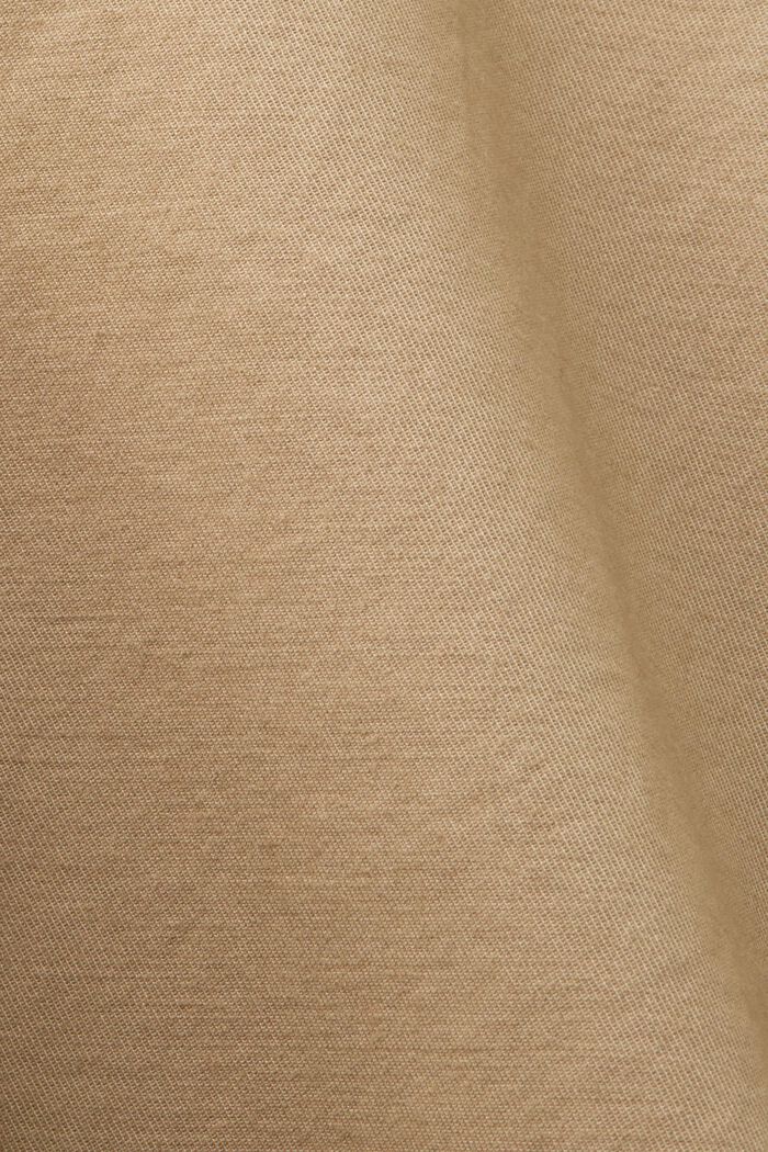 Pantalones cortos en sarga de algodón, BEIGE, detail image number 6
