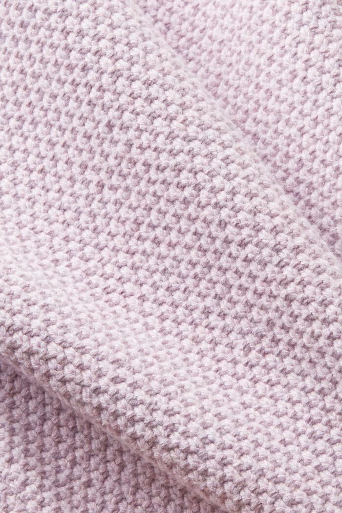 Jersey de algodón con el cuello en pico, LILAC, detail image number 4