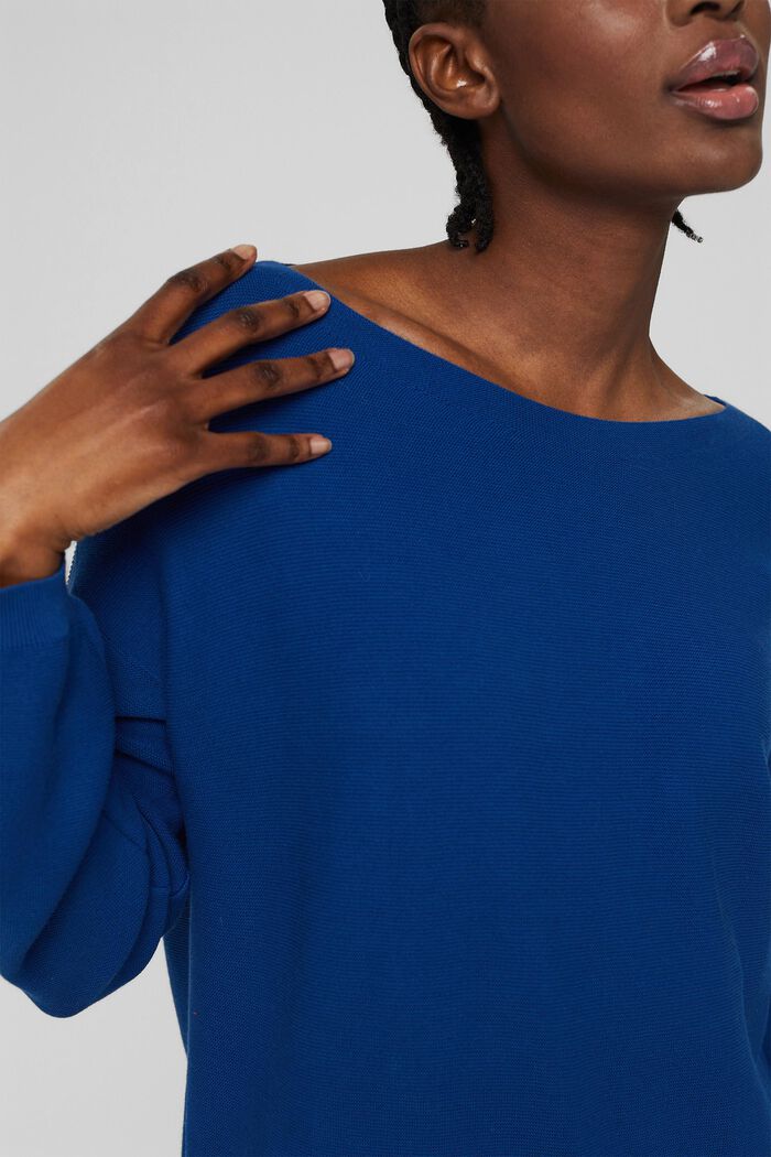 Jersey de punto en 100% algodón ecológico, BRIGHT BLUE, detail image number 0