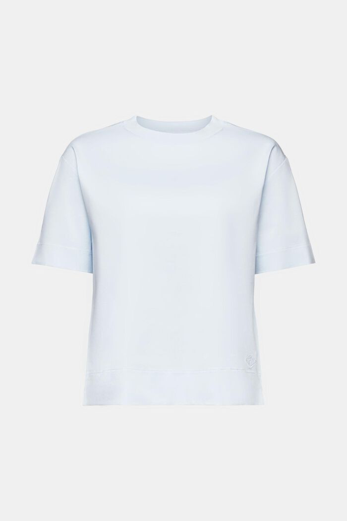 Camiseta de algodón pima con cuello redondo, PASTEL BLUE, detail image number 5