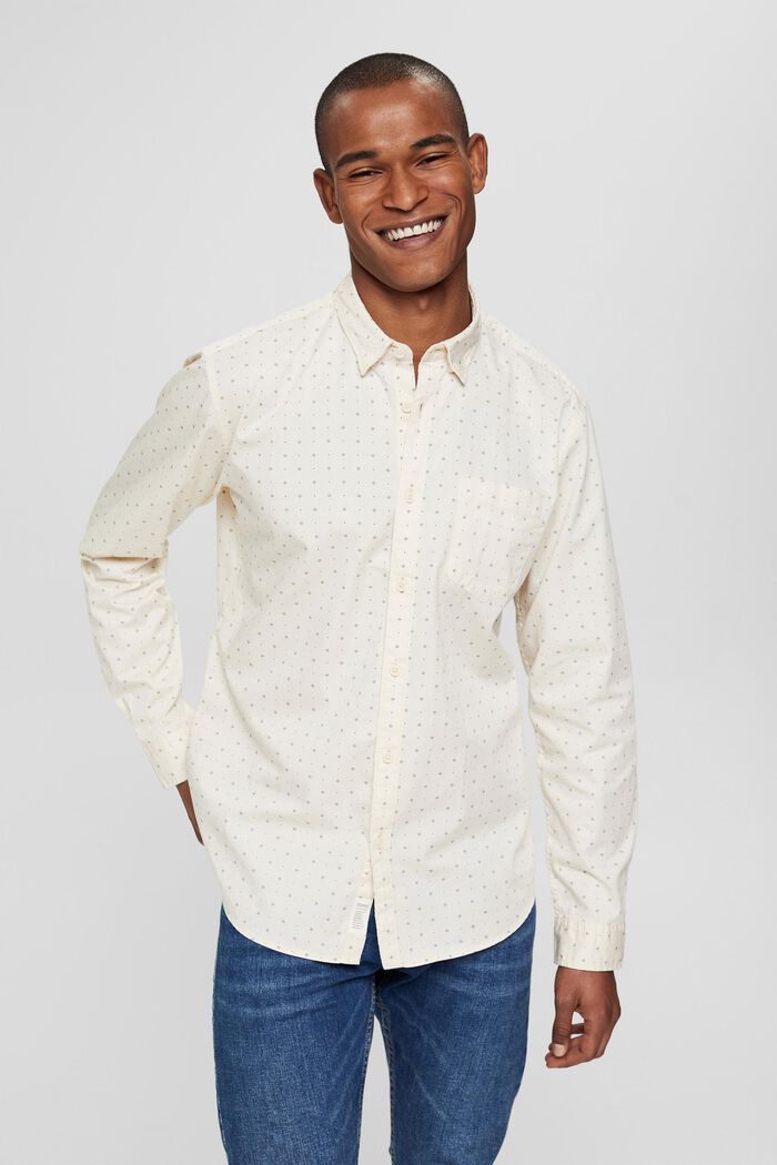 Camisa estampada, en 100% algodón ecológico, OFF WHITE, detail image number 0