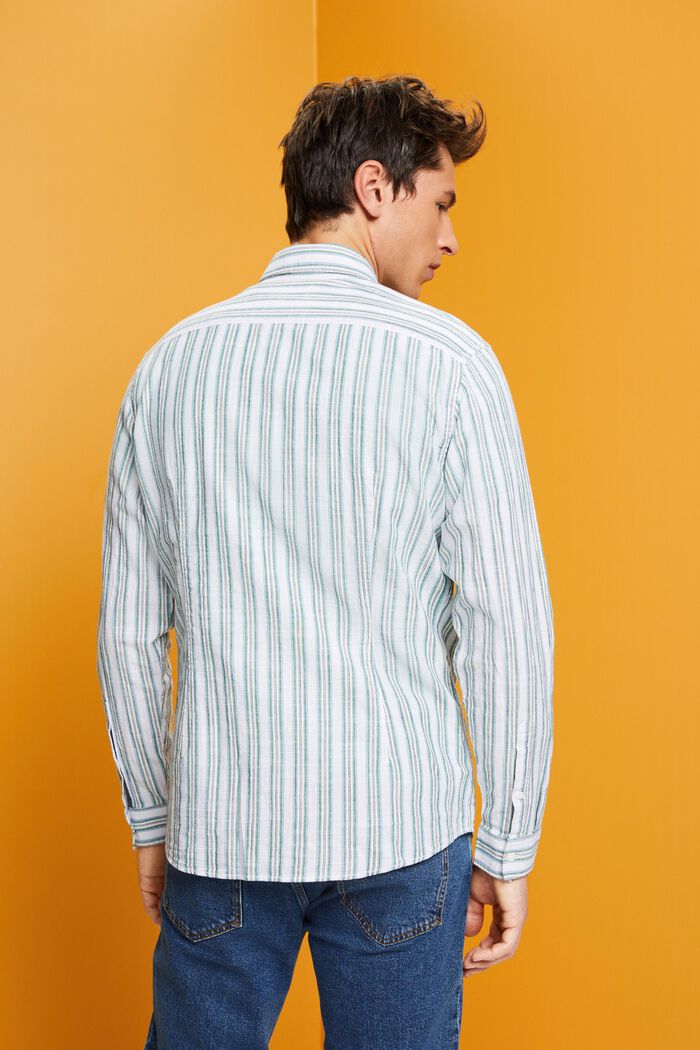 Camiseta de algodón a rayas, WHITE, detail image number 3