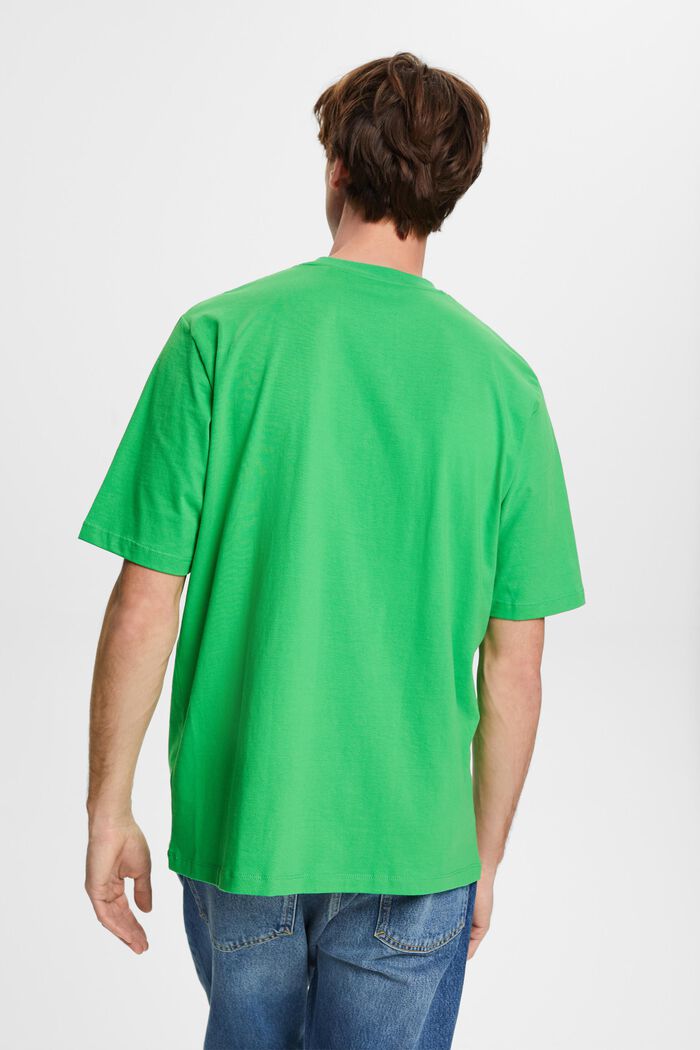 Camiseta de algodón con cuello redondo, GREEN, detail image number 3