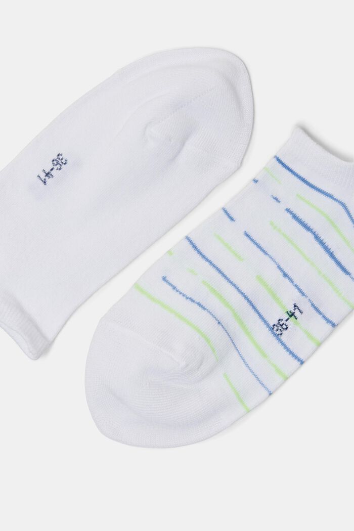 Pack de 2 calcetines tobilleros de algodón ecológico efecto invisible, WHITE, detail image number 2