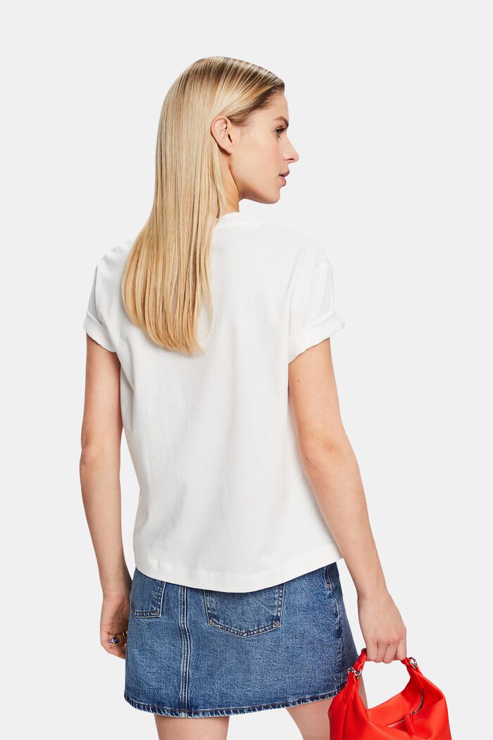 Camiseta estampada de algodón, OFF WHITE, detail image number 2