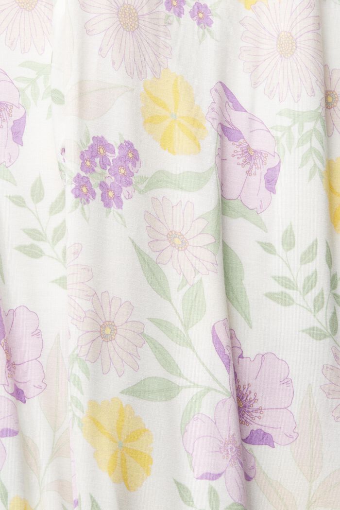 Pantalón de pijama con estampado floral, LENZING™ ECOVERO™, OFF WHITE 3, detail image number 4
