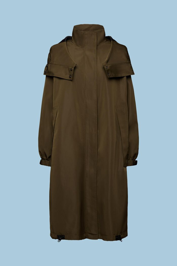 Abrigo con capucha desmontable, KHAKI GREEN, detail image number 7
