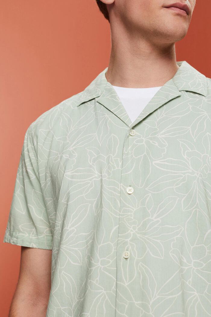 Camisa de manga corta estampada, PASTEL GREEN, detail image number 1