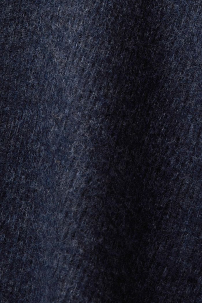 Jersey cepillado de cuello pico, NAVY, detail image number 6