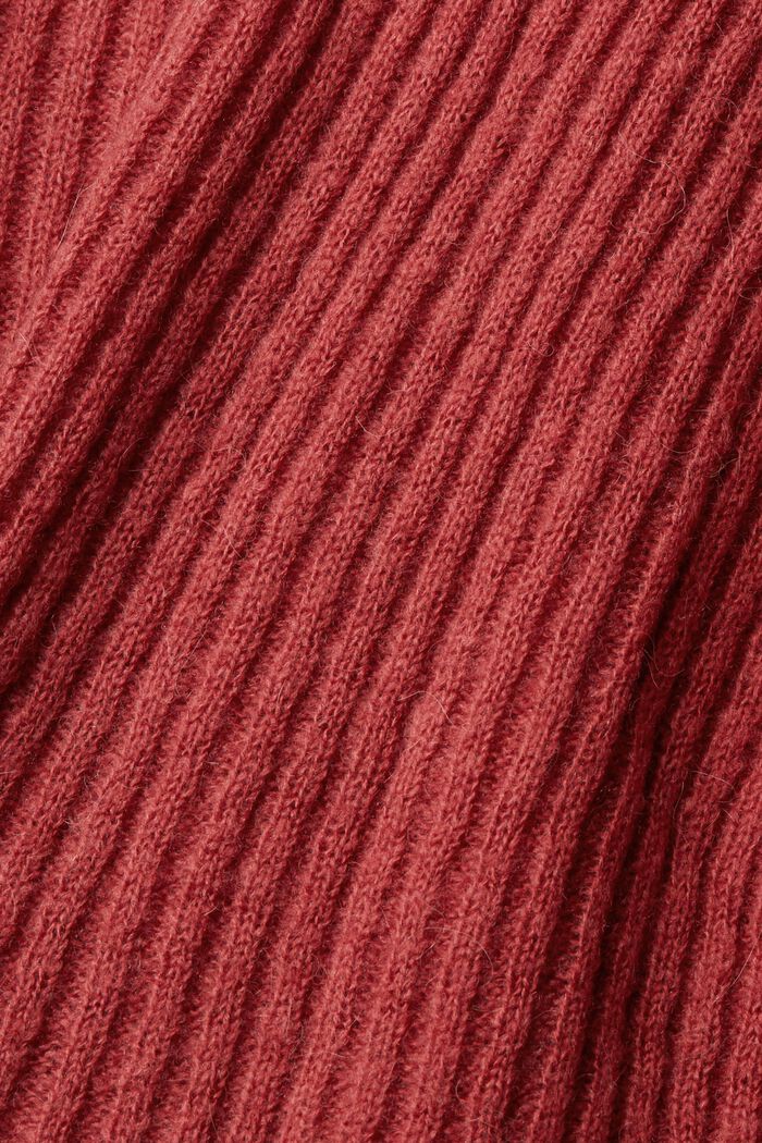 Jersey de cuello alto en mezcla de lana, TERRACOTTA, detail image number 4