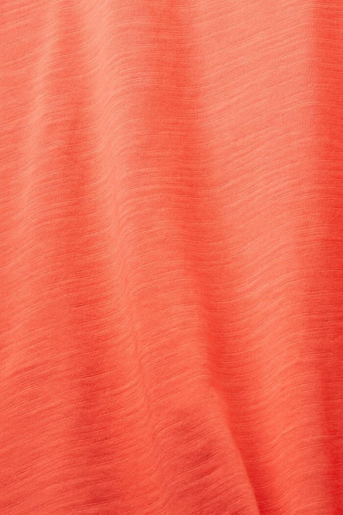 Camiseta de manga larga en tejido jersey, 100% algodón, CORAL RED, detail image number 4