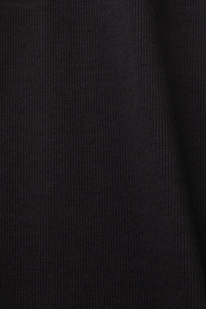 Camiseta de tirantes en jersey acanalado, algodón elástico, BLACK, detail image number 5