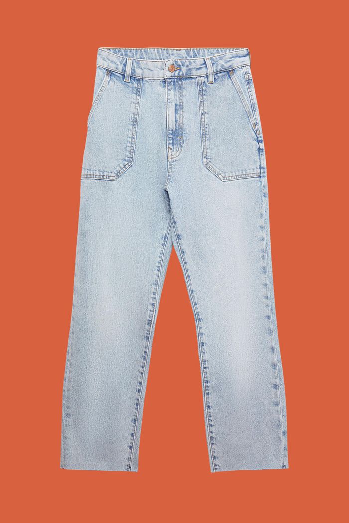 Jeans estilo años 90, algodón elástico, BLUE BLEACHED, detail image number 7