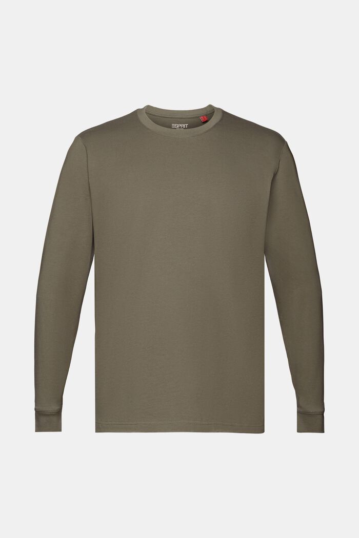 Camiseta de manga larga de tejido jersey, 100% algodón, GUNMETAL, detail image number 5