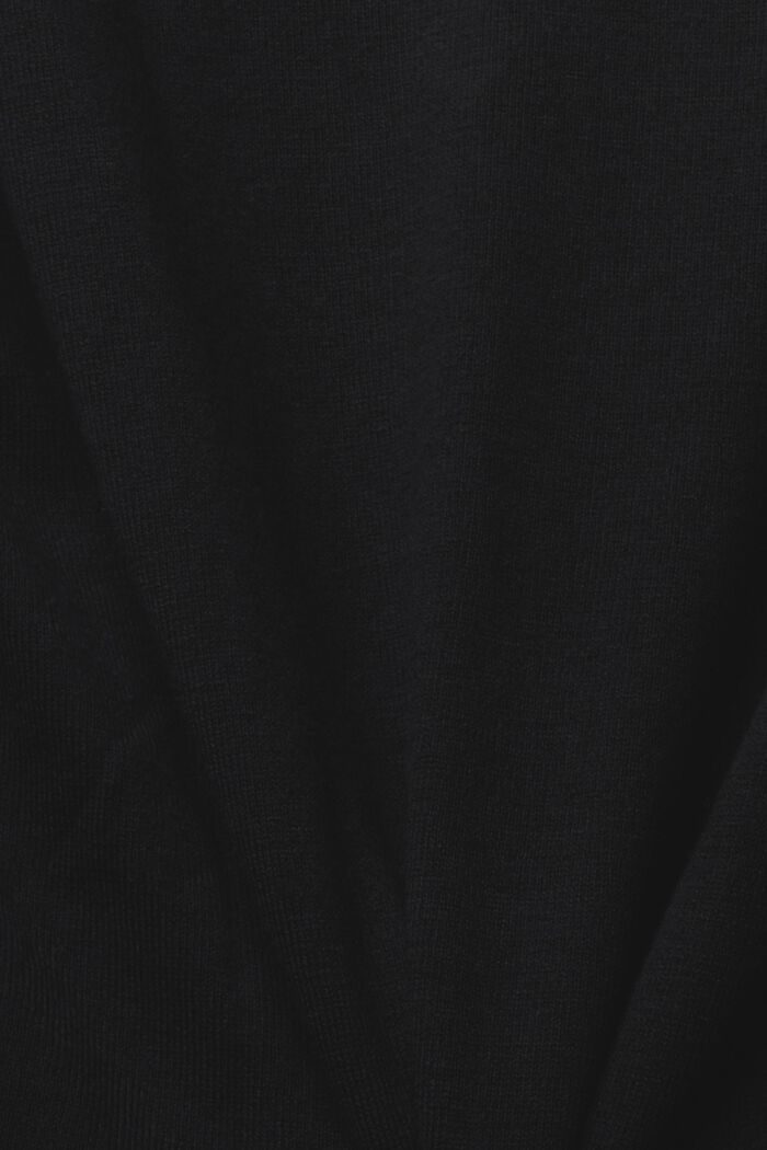 Jersey con cuello en pico, BLACK, detail image number 5