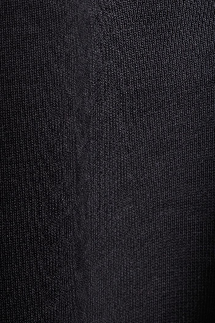 Sudadera con capucha y estampado, 100% algodón, BLACK, detail image number 4