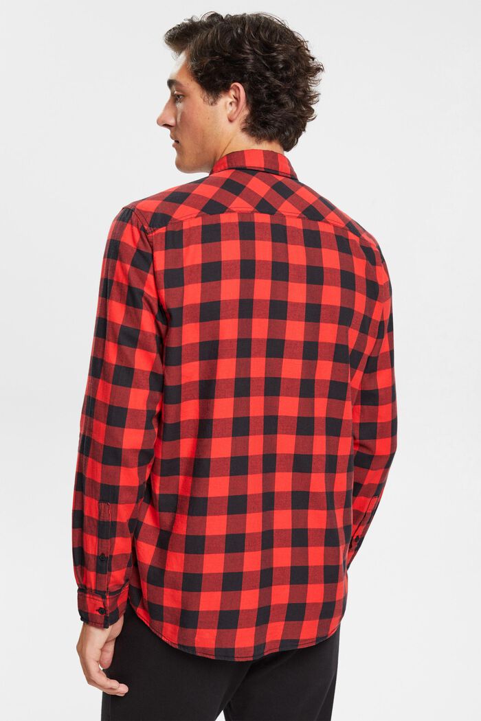 Camisa de franela en algodón sostenible con cuadros vichy, RED, detail image number 3