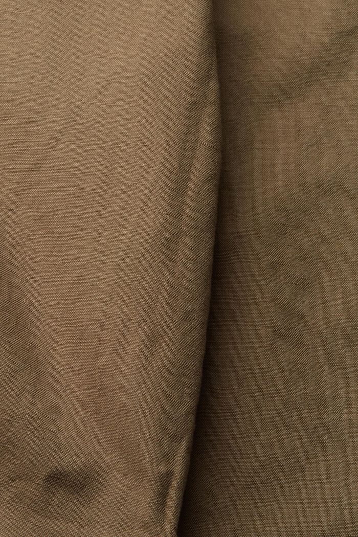 Pantalón corto en mezcla de lino, DUSTY GREEN, detail image number 1