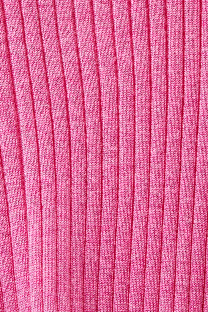 Jersey sin mangas de lana merino superfina, PINK FUCHSIA, detail image number 5