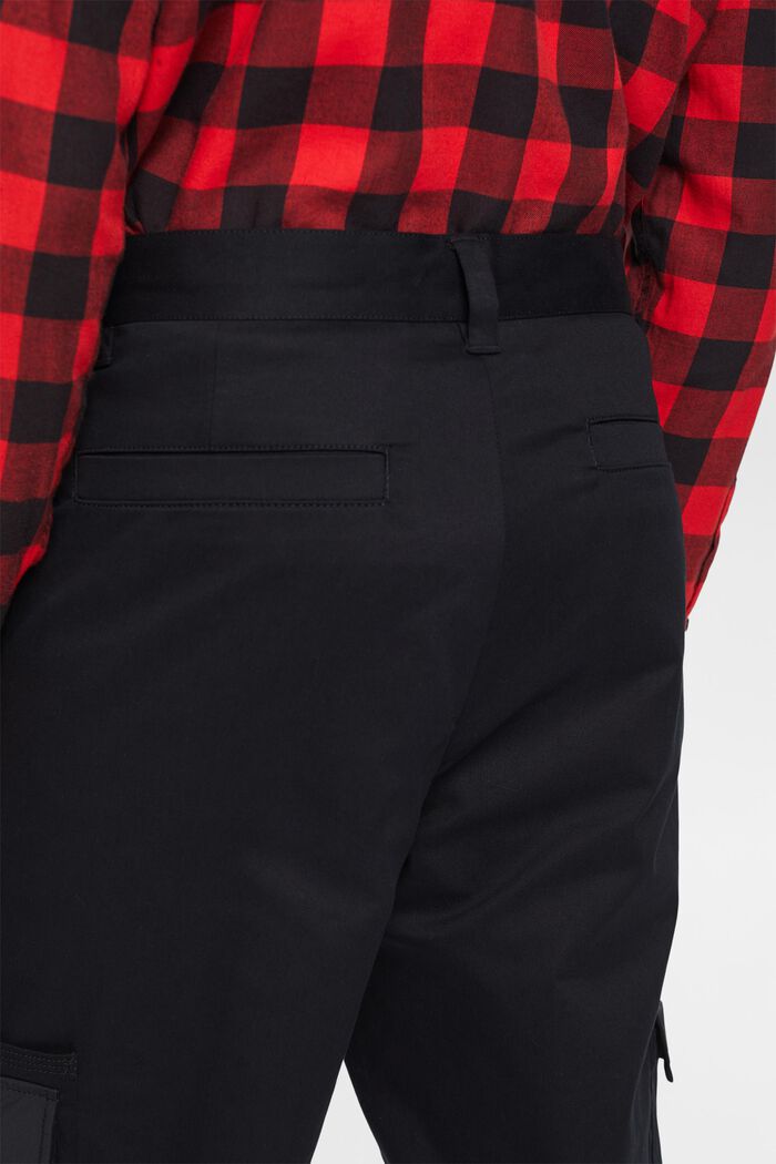 Pantalón cargo con dobleces, BLACK, detail image number 4
