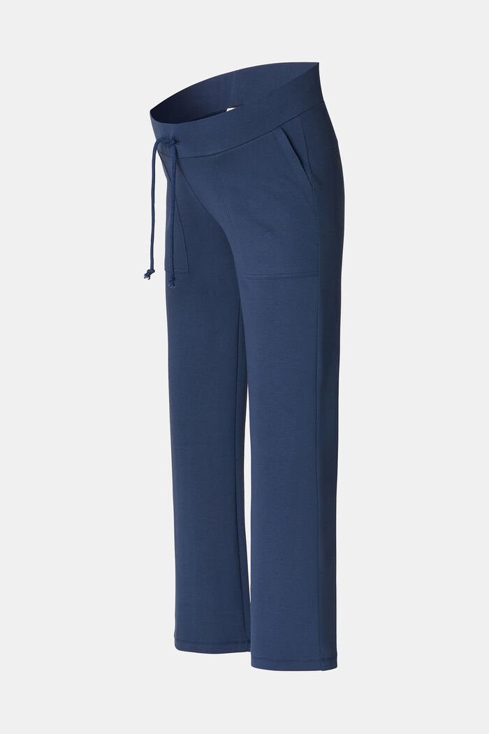 Pantalones de jersey con cintura elástica ancha, DARK BLUE, detail image number 4