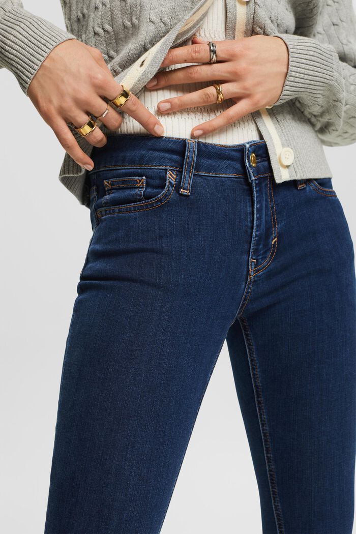 Jeans mid-rise skinny, BLUE DARK WASHED, detail image number 4